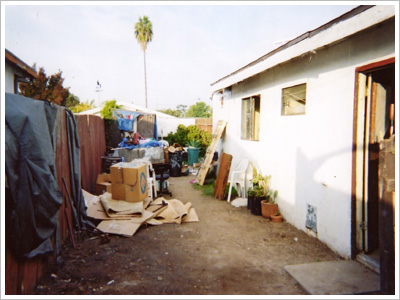 Probate House Before Side Yard