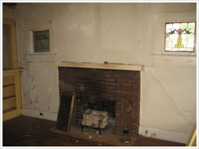 Target Fireplace Before